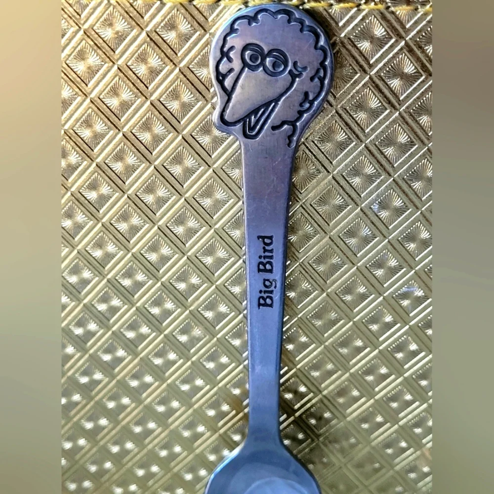 Vintage Rare !Muppets Big Bird Spoon Demand Stainless Korea